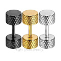 Titanium Gold Plated Free Sample Screw Cut On Disk Body Piercing Fake Ear Plugs